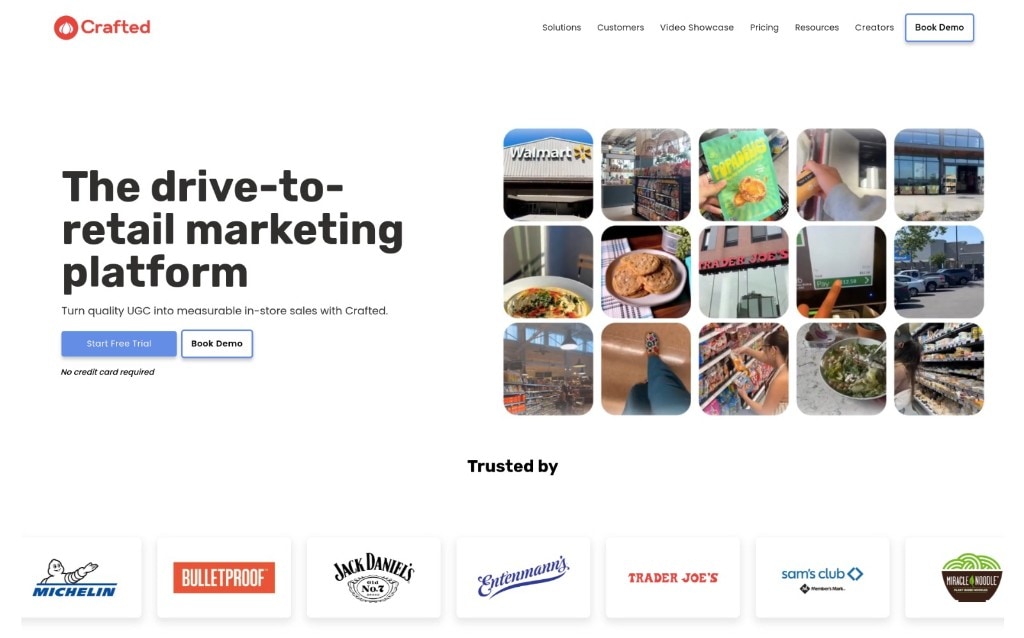 Crafted homepage hero for TikTok and Reels to in-store sales positioning